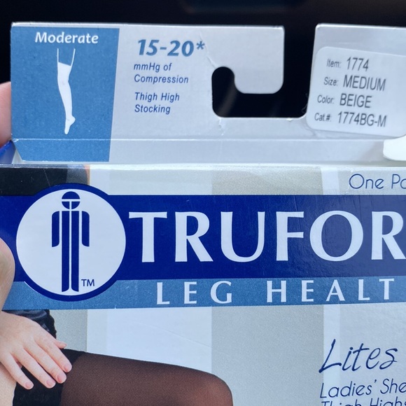 Truform compression medium beige style 1774BGM Thigh highs - Picture 6 of 7